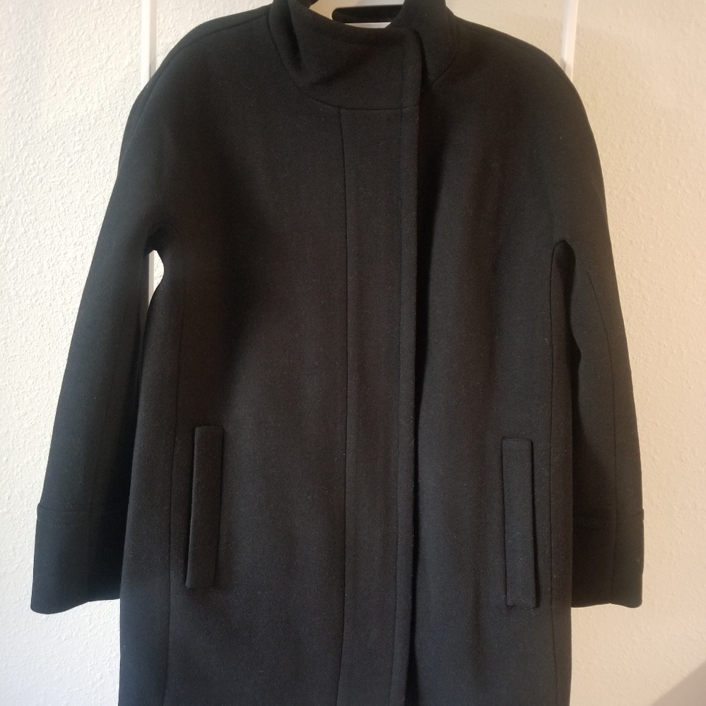 J.Crew City Coat in black size 6